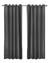 Essential Blackout Collection - Woven Thermal Blackout Eyelet Curtains in Charcoal