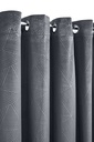 Deco Collection - Embossed Velvet Woven Thermal Blackout Eyelet Curtains in Charcoal