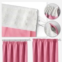 Essential Blackout Collection - Woven Blackout Pencil Pleat Curtains in Pink