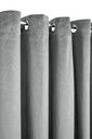 Deco Collection - Embossed Velvet Woven Thermal Blackout Eyelet Curtains in Silver