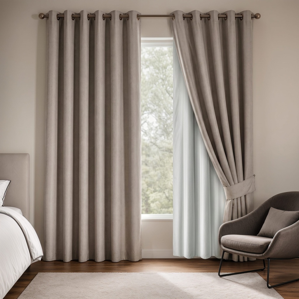 Thermal Fleece Backed Eyelet Curtain Linings in White