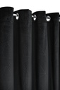 Deco Collection - Embossed Velvet Woven Thermal Blackout Eyelet Curtains in Black