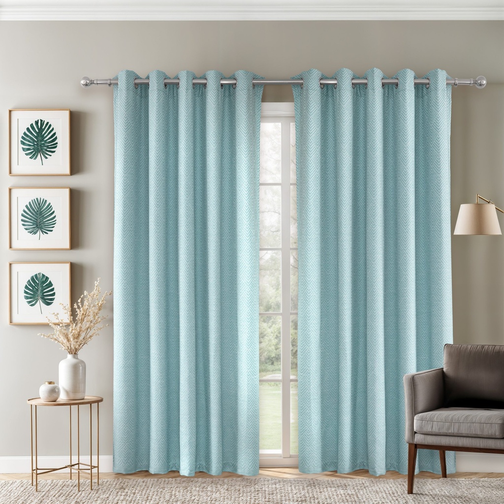 [SOR4654DUC] Amaranth Collection - Ultra Blackout Eyelet Curtains in Duck Egg (W 46 x Drop 54" (116 x 137cm))
