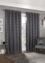 Element Collection - Woven Thermal Blackout Eyelet Curtains in Charcoal
