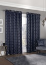 Element Collection - Woven Thermal Blackout Eyelet Curtains in Navy