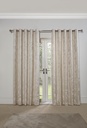 Meadows Collection - Lined Eyelet Jacquard Curtains in Cream