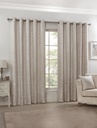 Harrow - Lined Eyelet Jacquard Curtains in Cream