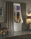 Ophelia Collection - Rippled Velvet Lined Eyelet Curtains in Taupe