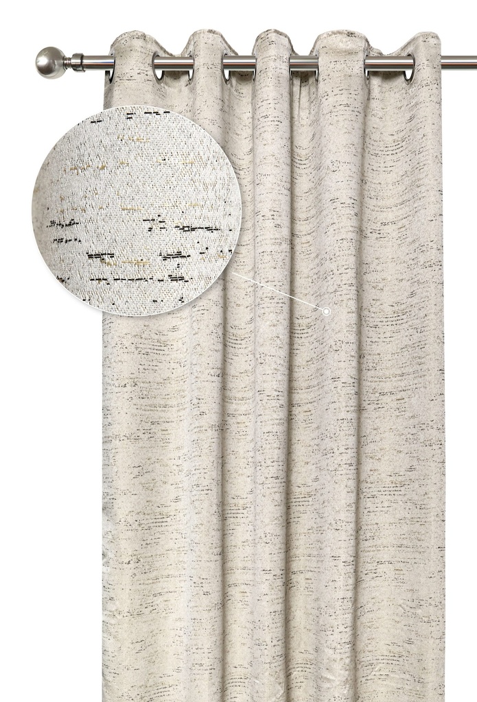 [ROW4654NAT] Wisteria Collection - Lined Eyelet Curtains in Natural (W 46 x Drop 54" (116 x 137cm))