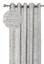 Wisteria Collection - Lined Eyelet Curtains in Grey