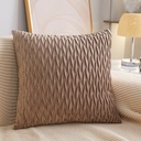 Pleated Stripe Velvet Cushion - 45 × 45 cm
