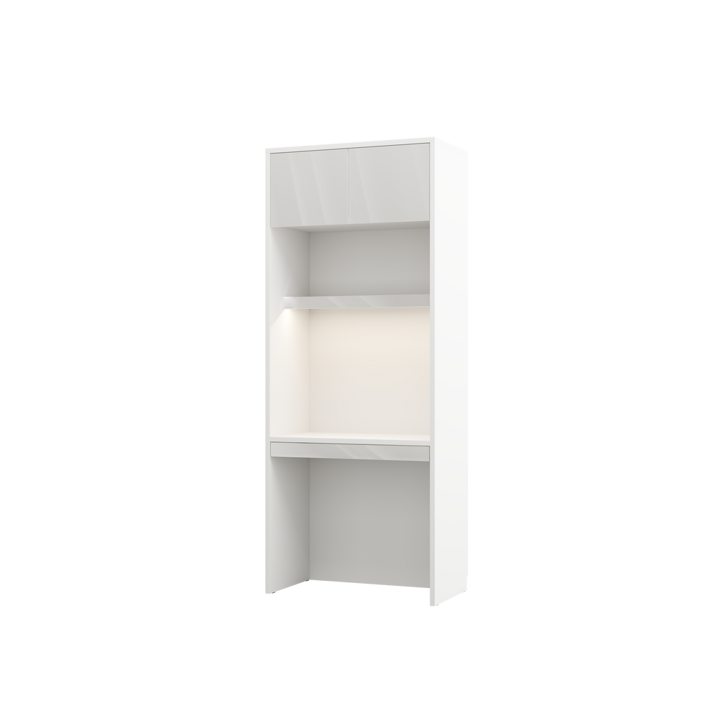 [GS-RB] GENIUS Desk Shelf Unit – 90 cm Wide - White Matte