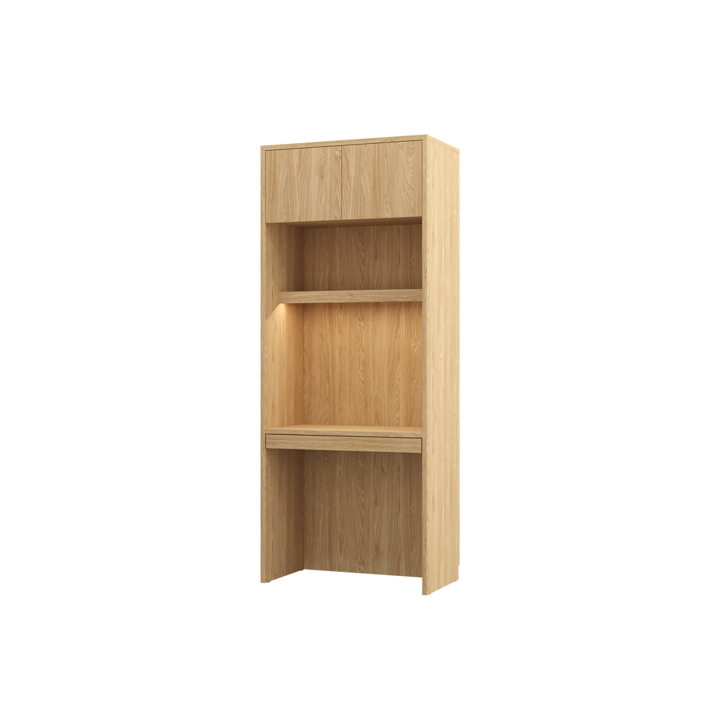 [GS-RB] GENIUS Desk Shelf Unit – 90 cm Wide - Oiled Oak