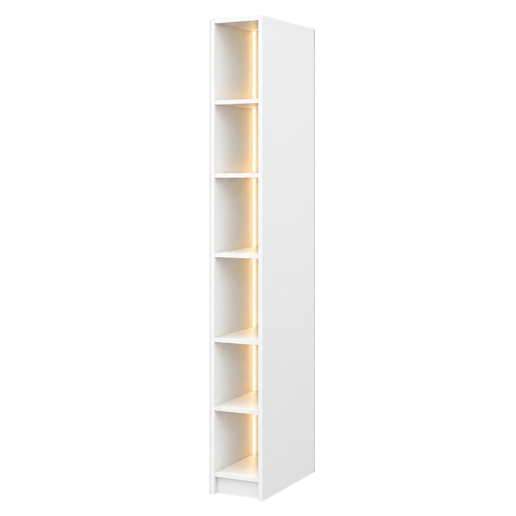 [HFP-PF-LED25-55696488792406] Genius LED Shelving Unit – Six Colour Options, 25 cm - White Matt