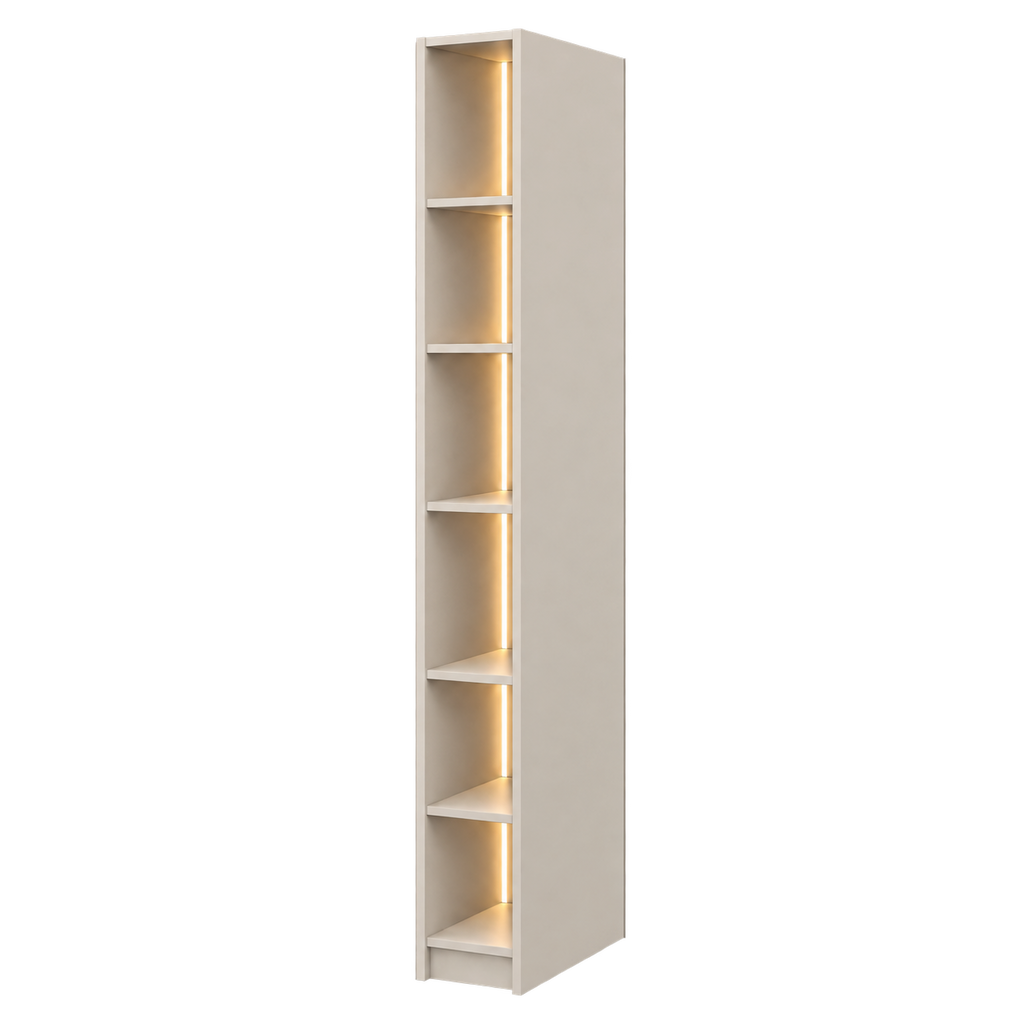[HFP-PF-LED25-55696488825174] Genius LED Shelving Unit – Six Colour Options, 25 cm - Cashmere