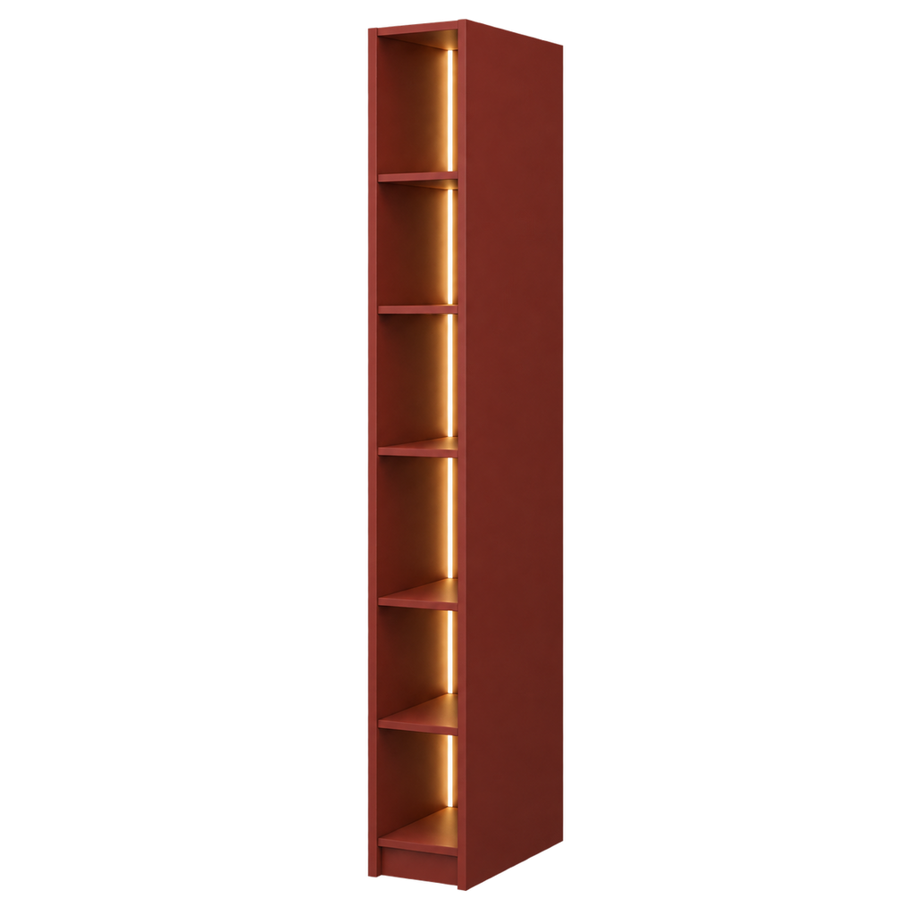 [HFP-PF-LED25-55696488956246] Genius LED Shelving Unit – Six Colour Options, 25 cm - Red