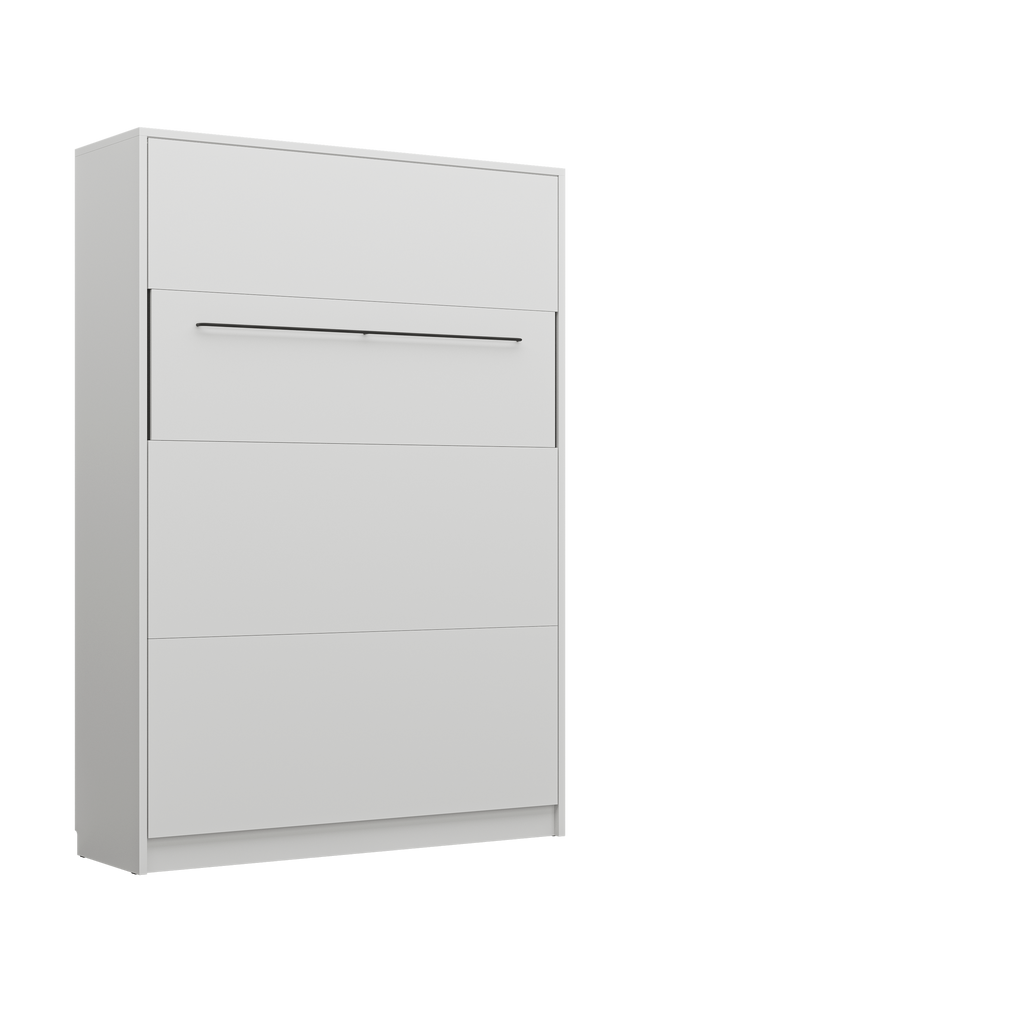 [HFP-GC-160-WHITEMATT-C1-P3] GENIUS COMFORT Murphy Bed 160 x 200 cm - White Matt - Green