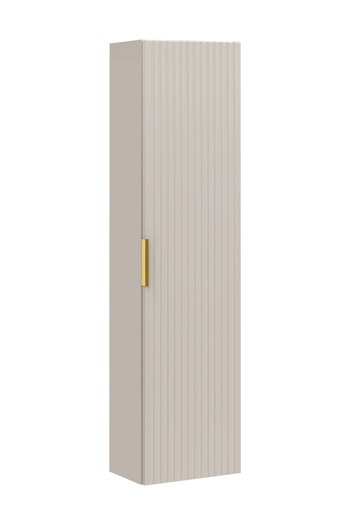 [HFP-PF-54824146207062] Adel Cashmere Tall Cabinet 1 Door – Cashmere, 35x25x140 cm - Gold