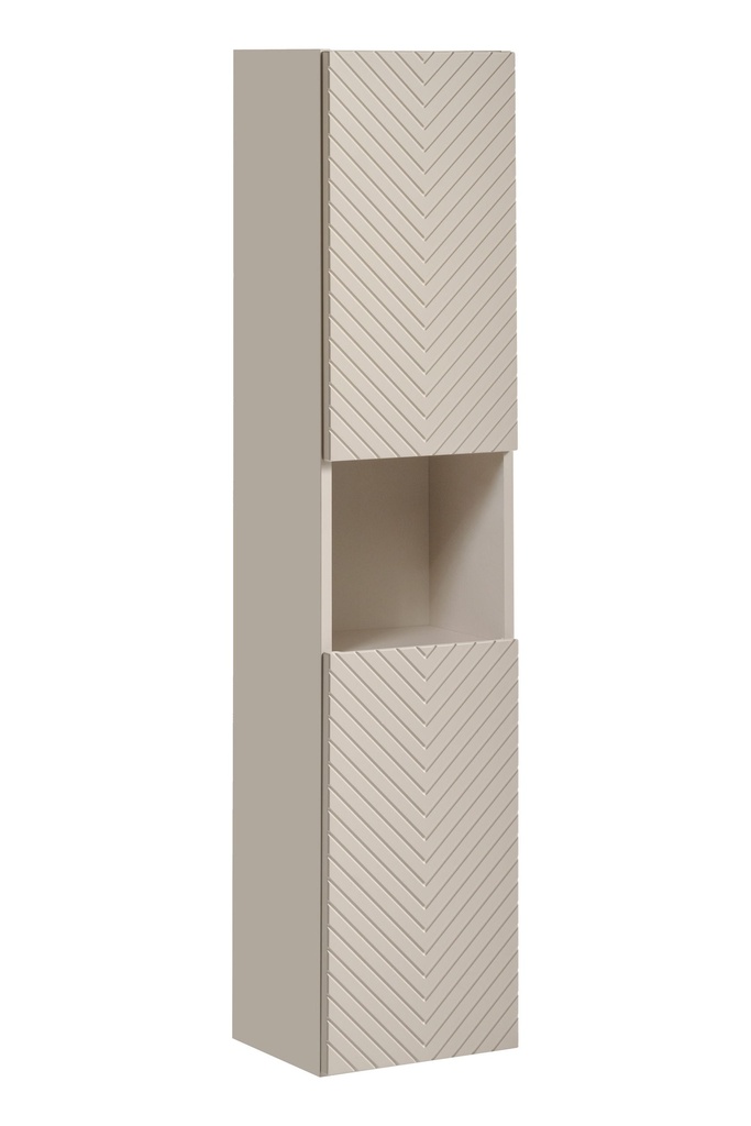 [HFP-PF-54925221495126] Viva Cashmere Tall Cabinet 2-Door – Cashmere Matt, 30 cm