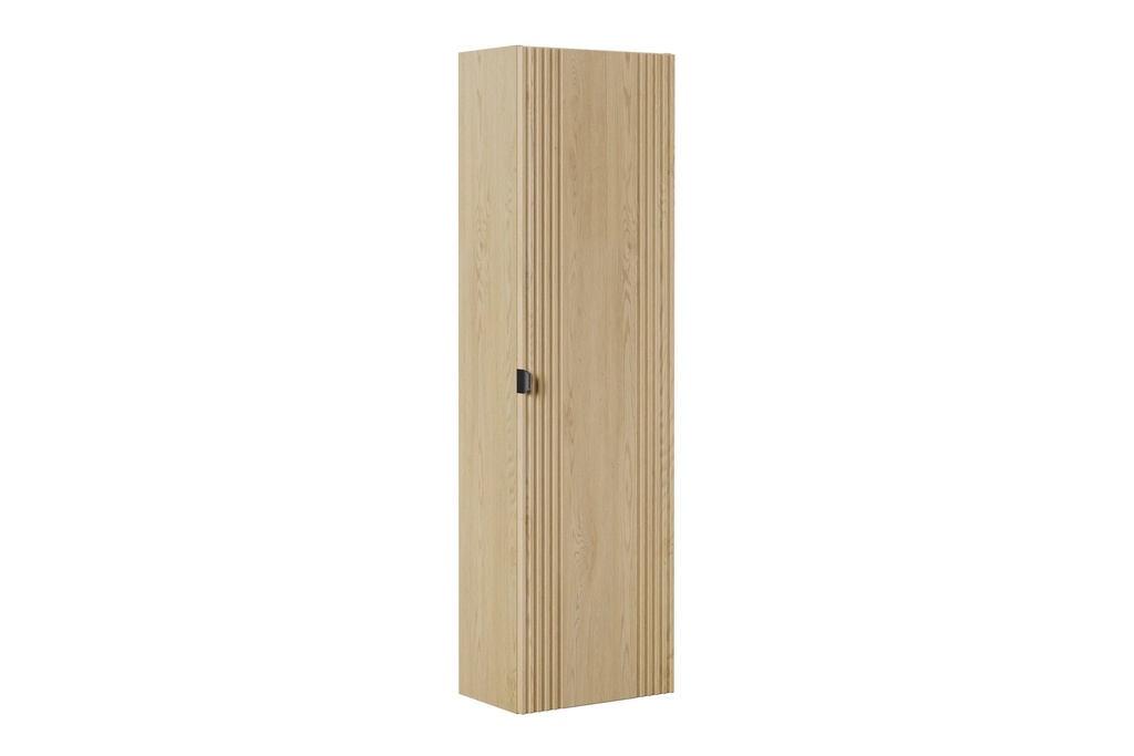 [HFP-PF-54773803581782] Ovalia Cremona Tall Cabinet 1 Door – Cremona Oak, 140 cm