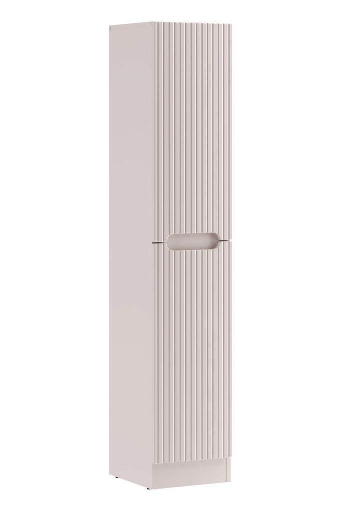 [HFP-PF-54847470305622] Nova Cashmere Tall Cabinet with Laundry Basket – Cashmere Matt, 35 cm