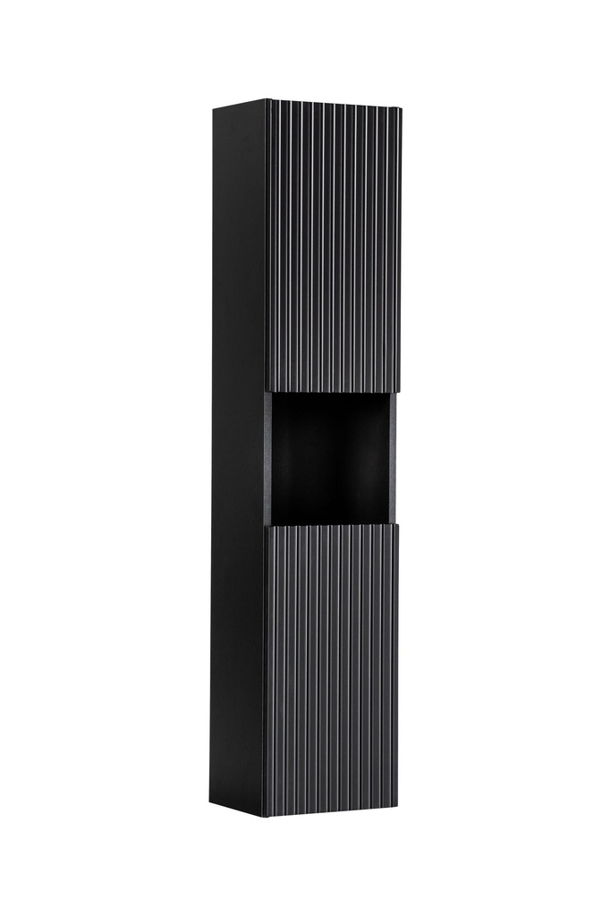 [HFP-PF-54865657626966] Nova Black Tall Cabinet 2 Doors – Black Matt, 30 cm