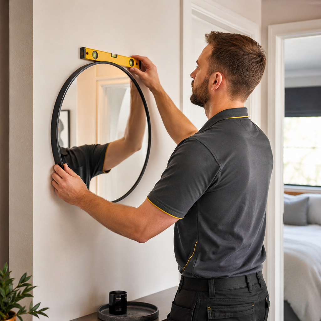 Mirror Hanging – Up to 50cm Wide
