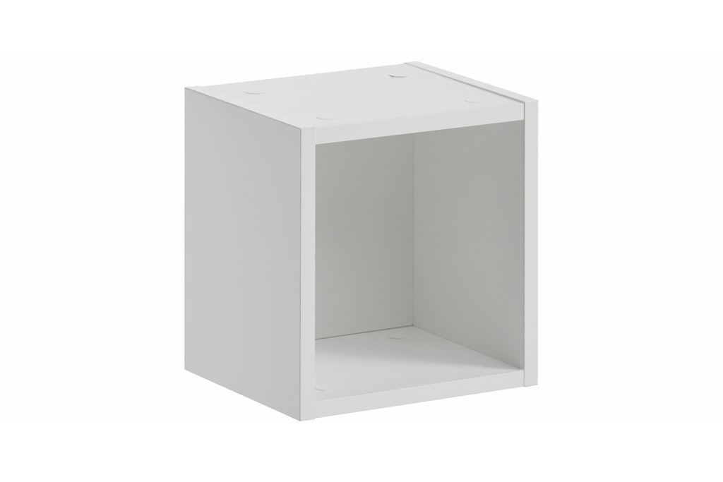 [HFP-PF-54881820344662] Nova White Qubik Open Wall Shelf – White Matt, 27 cm