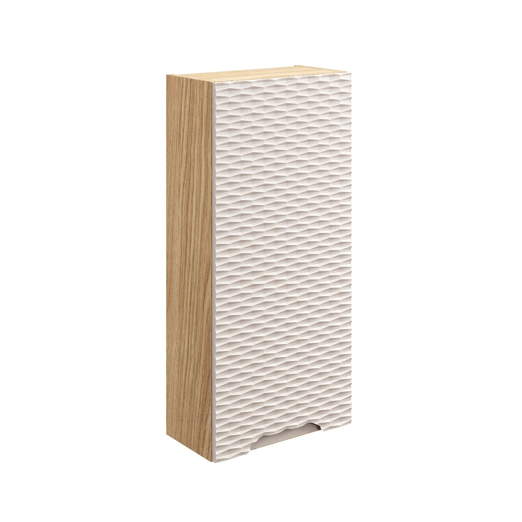 [HFP-PF-54918580699478] Ocean Wall Cabinet – Oiled Oak / Beige, 35 cm