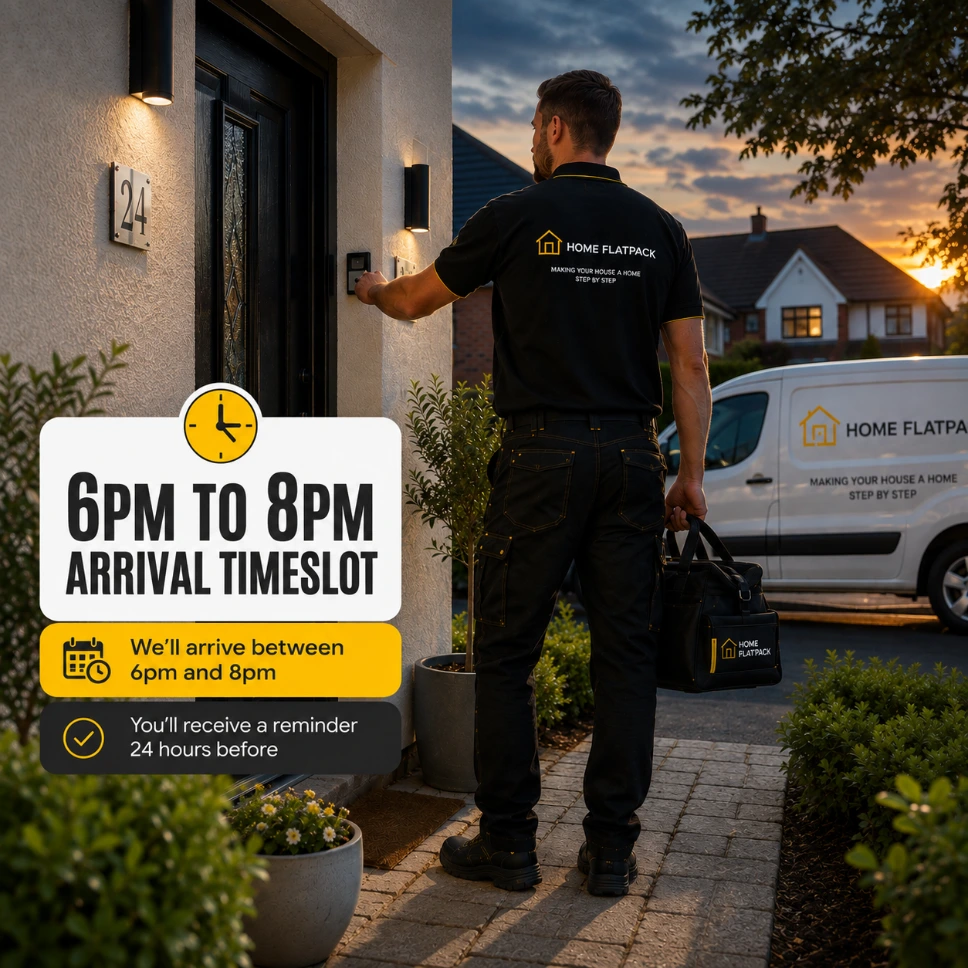 6pm to 8pm Arrival Timeslot