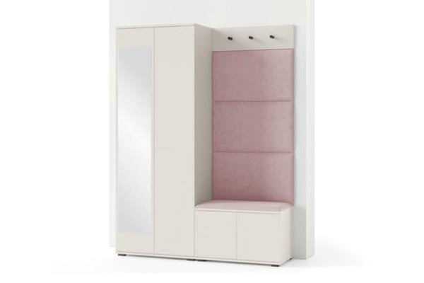 [HFP-PF-HW-52362156998998] INSTALLATION SERVICE FOR PK Bianco 3 Hallway Wardrobe Set - Upholstered Panels in Various Colours | With black handles