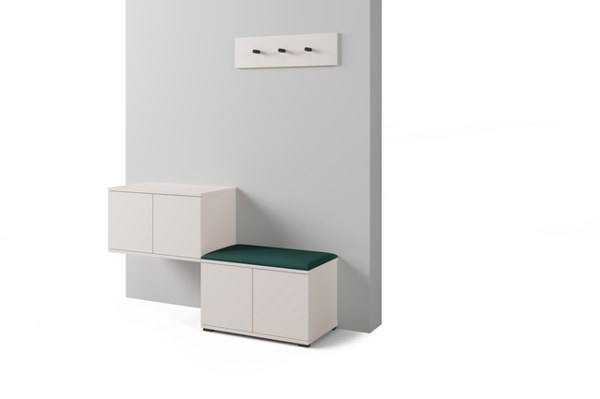 [HFP-PF-HW-52362558800214] INSTALLATION SERVICE FOR PK Bianco 7 Hallway Wardrobe Set - Upholstered Panels in Various Colours | Without handles – push-to-open opening system