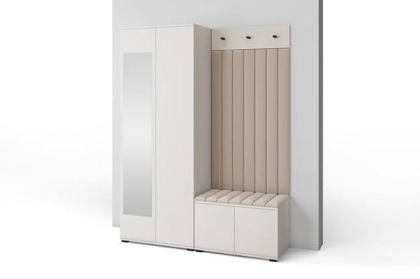[HFP-PF-HW-52337554915670] INSTALLATION SERVICE FOR PK Bianco 13 Hallway Wardrobe Set - Upholstered Panels in Various Colours | With black handles