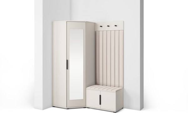 [HFP-PF-HW-52339110838614] INSTALLATION SERVICE FOR PK Bianco 21 Hallway Wardrobe Set - Upholstered Panels in Various Colours | With black handles