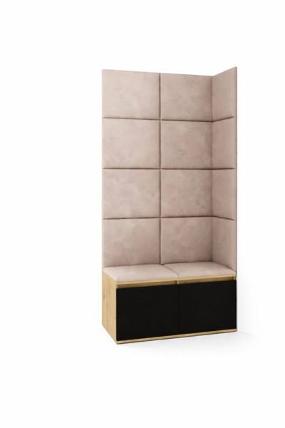 [HFP-PF-HW-51834896482646] INSTALLATION SERVICE FOR PK Emi 2 Hallway Wardrobe Artisan Oak/Black -Upholstered Panels in Various Colours
