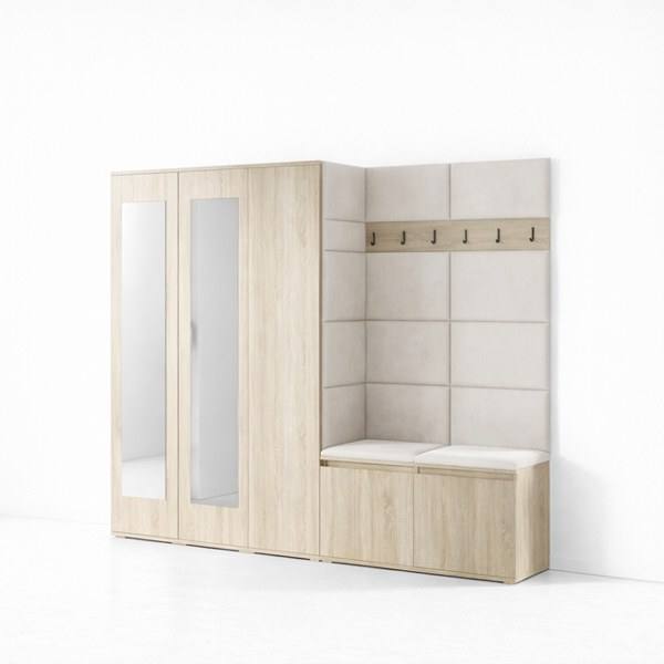 [HFP-PF-HW-50555257684310] INSTALLATION SERVICE FOR PK Emi 15 Hallway Wardrobe Sonoma Oak - Upholstered Panels in Various Colours