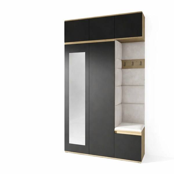 [HFP-PF-HW-50560488833366] INSTALLATION SERVICE FOR PK Emi 18 Hallway Wardrobe Artisan Oak / Black - Upholstered Panels in Various Colours