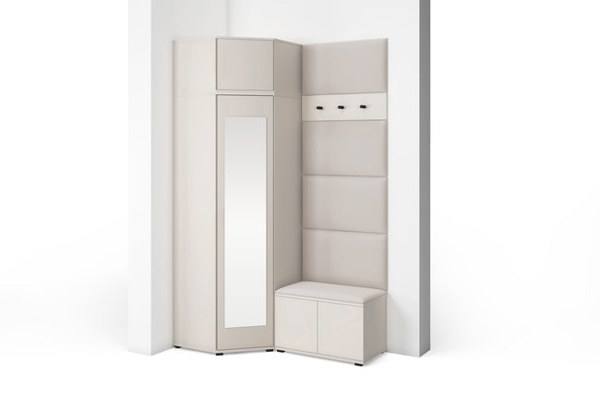 [HFP-PF-HW-52338704056662] INSTALLATION SERVICE FOR PK Bianco 18 Hallway Wardrobe Set - Upholstered Panels in Various Colours | Without handles – push-to-open opening system
