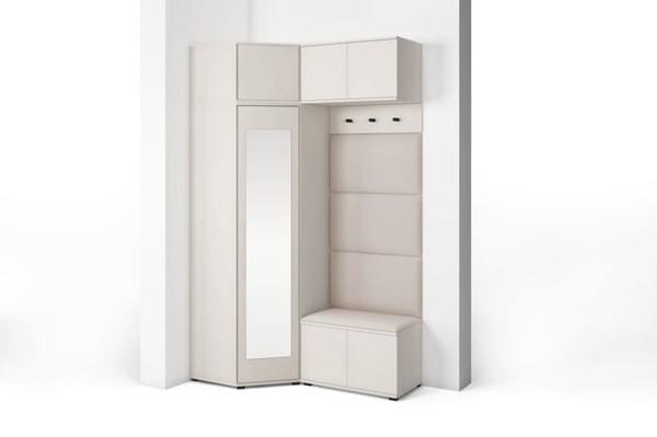 [HFP-PF-HW-52338872582486] INSTALLATION SERVICE FOR PK Bianco 19 Hallway Wardrobe Set - Upholstered Panels in Various Colours | Without handles – push-to-open opening system