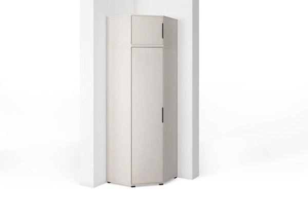 [HFP-PF-HW-53679363686742] INSTALLATION SERVICE FOR PK Bianco Corner Wardrobe with Overhead Cabinet – Cashmere | With black handles / With mirror