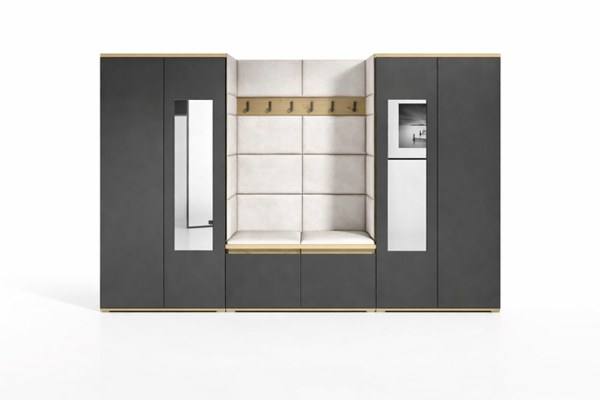 [HFP-PF-HW-50547795657046] INSTALLATION SERVICE FOR PK Emi 10 Hallway Wardrobe Artisan Oak / Black - Upholstered Panels in Various Colours