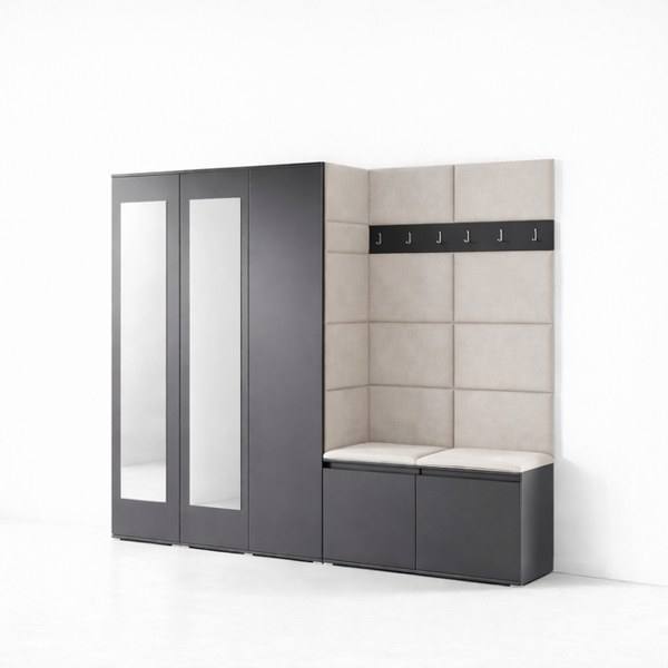 [HFP-PF-HW-50555167015254] INSTALLATION SERVICE FOR PK Emi 15 Hallway Wardrobe Graphite - Upholstered Panels in Various Colours