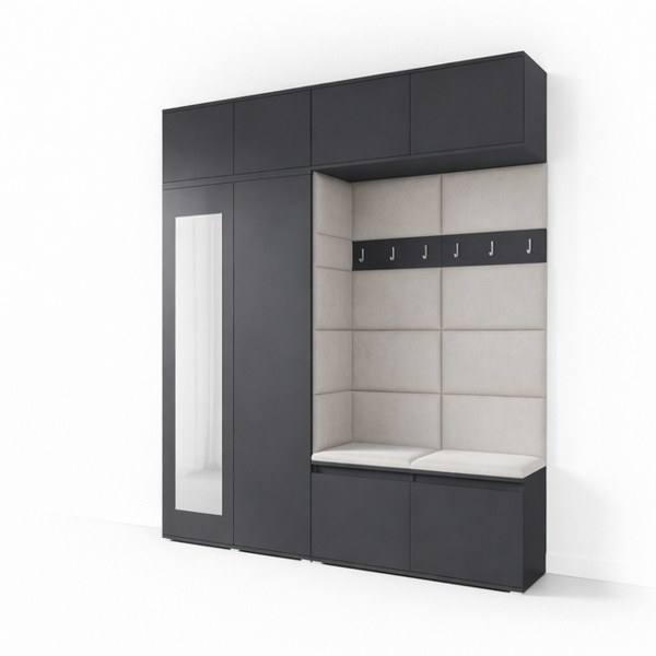 [HFP-PF-HW-50555862417750] INSTALLATION SERVICE FOR PK Emi 16 Hallway Wardrobe Graphite - Upholstered Panels in Various Colours