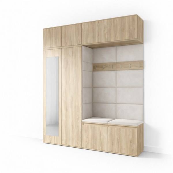 [HFP-PF-HW-50556041232726] INSTALLATION SERVICE FOR PK Emi 16 Hallway Wardrobe Sonoma Oak - Upholstered Panels in Various Colours