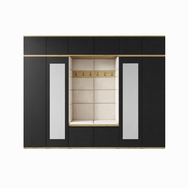 [HFP-PF-HW-52450821570902] INSTALLATION SERVICE FOR PK Emi 17 Hallway Wardrobe Artisan Oak / Black - Upholstered Panels in Various Colours