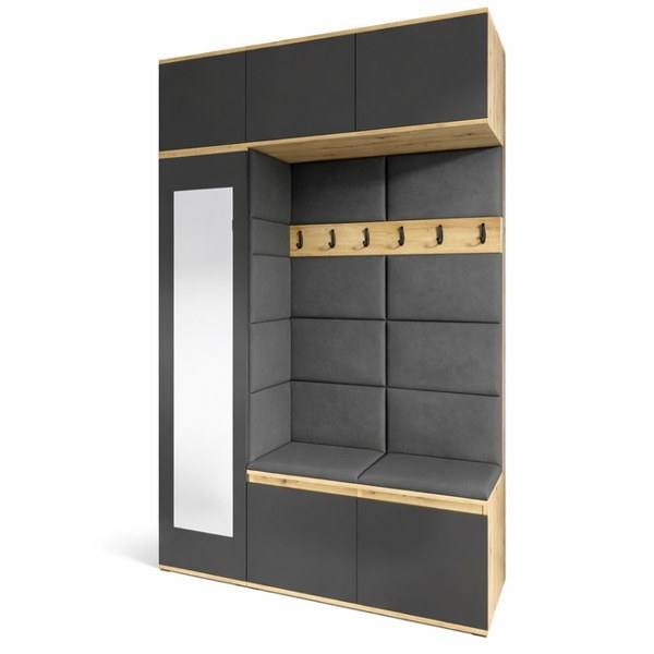 [HFP-PF-HW-52447181111638] INSTALLATION SERVICE FOR PK Emi 21 Hallway Wardrobe Artisan Oak / Black - Upholstered Panels in Various Colours