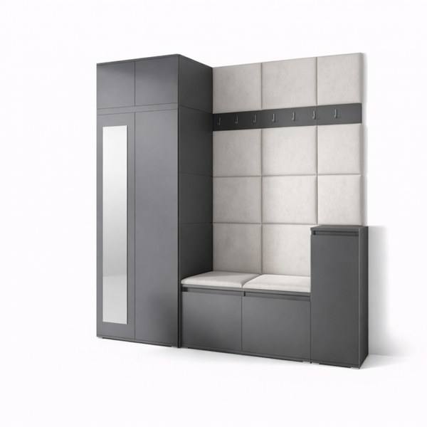 [HFP-PF-HW-52454260310358] INSTALLATION SERVICE FOR PK Emi 26 Hallway Wardrobe Graphite - Upholstered Panels in Various Colours