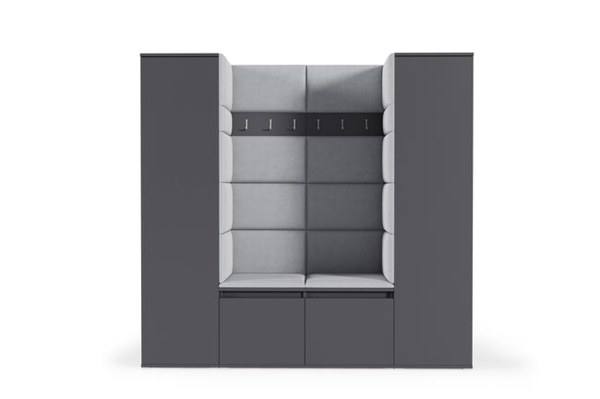 [HFP-PF-HW-52470367224150] INSTALLATION SERVICE FOR PK Emi 31 Hallway Wardrobe Graphite - Upholstered Panels in Various Colours | without mirror