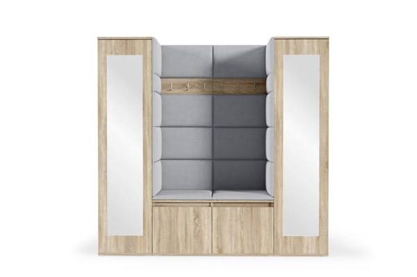 [HFP-PF-HW-52470370304342] INSTALLATION SERVICE FOR PK Emi 31 Hallway Wardrobe Sonoma Oak - Upholstered Panels in Various Colours | with mirror