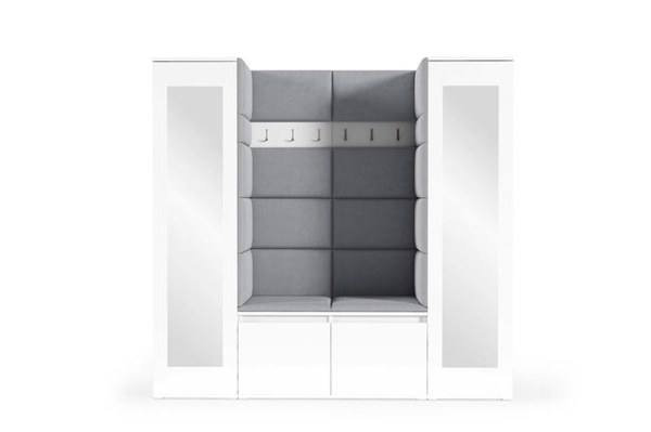 [HFP-PF-HW-52470358409558] INSTALLATION SERVICE FOR PK Emi 31 Hallway Wardrobe White - Upholstered Panels in Various Colours | with mirror